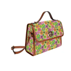 Women's Handbag, Retro Handbag, Women's Purse, 70s Style bag, 70s Style purse, Floral Handbag, Neon Bag, 70s inspired, 60s style purse
