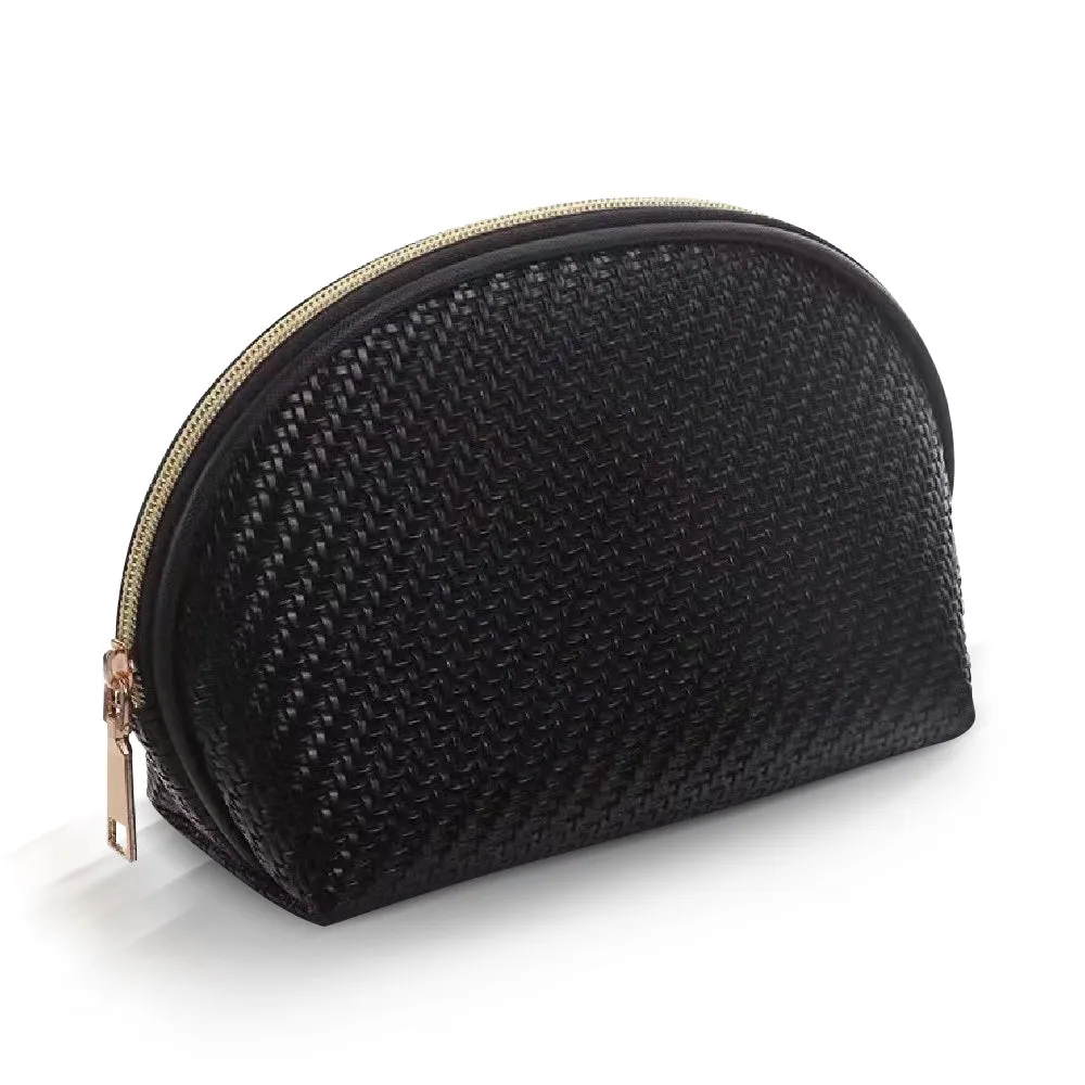 Woven Makeup Pouch Black