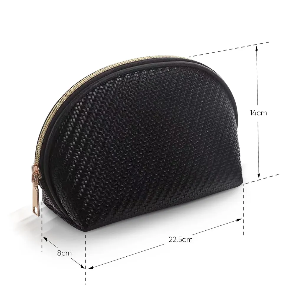 Woven Makeup Pouch Black